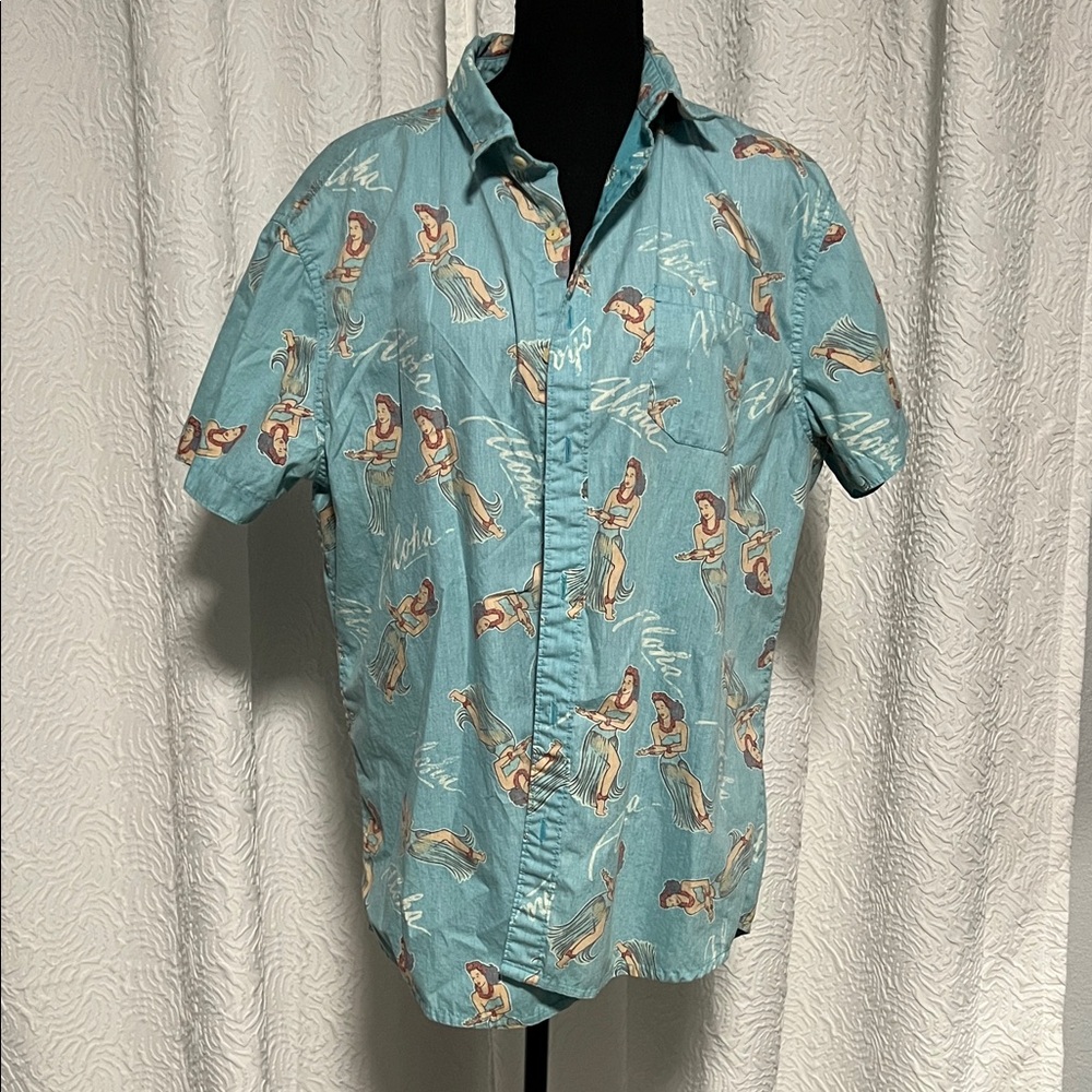 Hang Ten Aqua Surf Print Kids Shirt